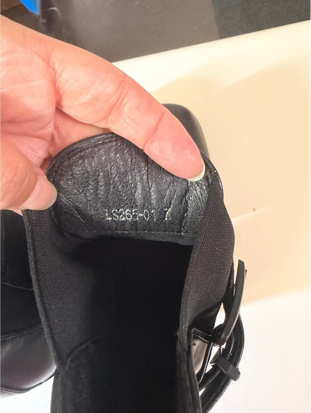 Black Platform High Heel Ankle Boots with Buckle Strap - Picture 7 of 11